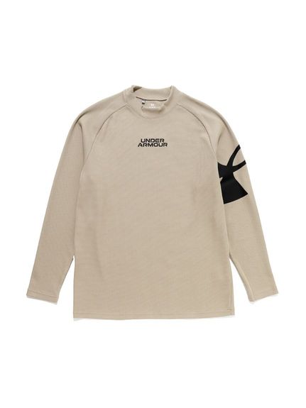 UA WAFFLE LONG SLEEVE MOCK NECK SHIRT